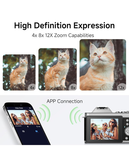 Cámara Digital Retro ASTYPHER DC122 64MP 4K Zoom Óptico 6X Cámara Digital Retro ASTYPHER DC122 64MP 4K Zoom Óptico 6X