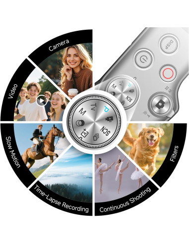 Cámara Digital Retro ASTYPHER DC122 64MP 4K Zoom Óptico 6X