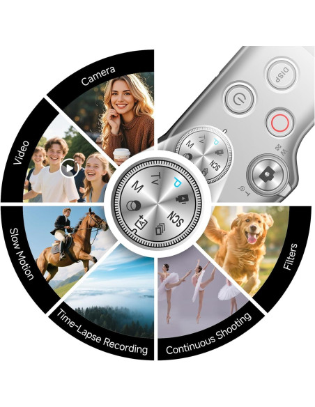 Cámara Digital Retro ASTYPHER DC122 64MP 4K Zoom Óptico 6X Cámara Digital Retro ASTYPHER DC122 64MP 4K Zoom Óptico 6X