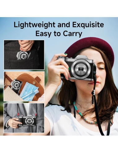 Cámara Digital Retro ASTYPHER DC122 64MP 4K Zoom Óptico 6X