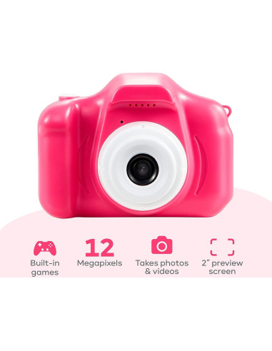 Cámara Digital para Niños Vivitar Kidzcam Rosa 12 MP HD