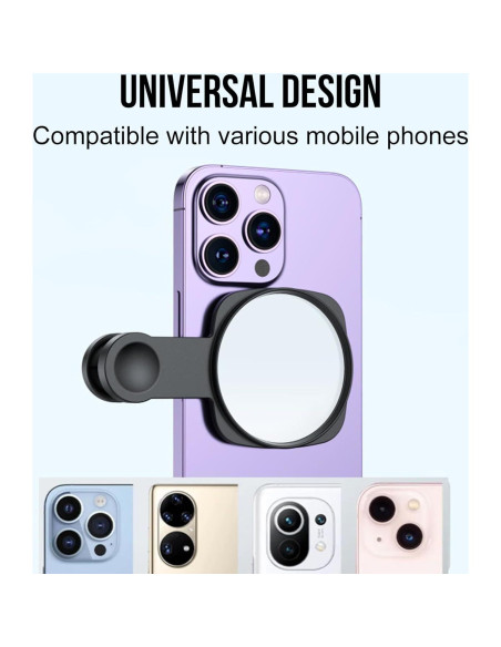 Espejo Selfie Clip WOWNOVA HD para Cámara Trasera - 12 cm