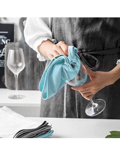 Paños de Microfibra KinHwa 40x40cm Sin Pelusa 6 Unidades Azul 2