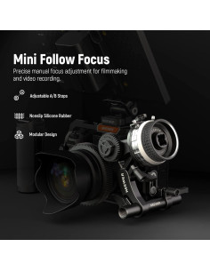 NEEWER Mini Follow Focus PG001 con paradas A/B y varilla 15mm 2