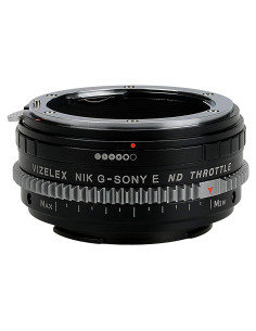 Adaptador Vizelex Cine ND Throttle para Nikon G en Sony E-Mount