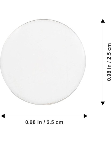 Juego de 12 Lentes Convexas de Acrílico 2.5cm para Experimentos