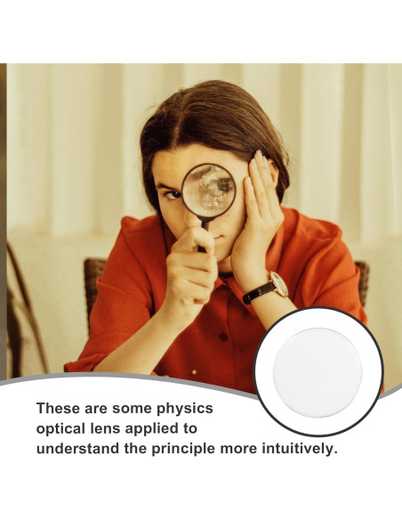 Juego de 12 Lentes Convexas de Acrílico 2.5cm para Experimentos