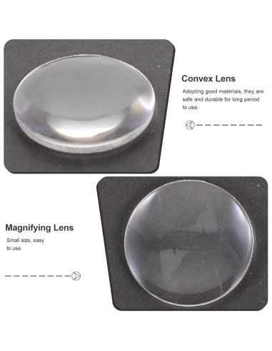 Juego de 12 Lentes Convexas de Acrílico 2.5cm para Experimentos