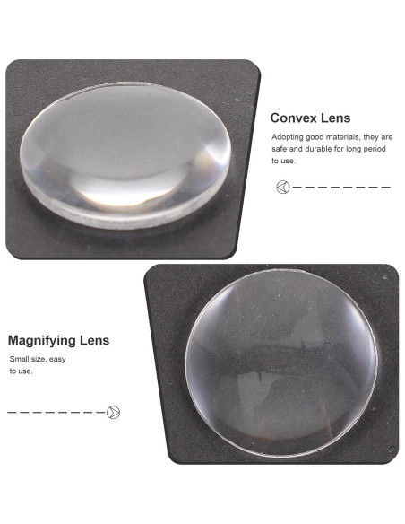 Juego de 12 Lentes Convexas de Acrílico 2.5cm para Experimentos