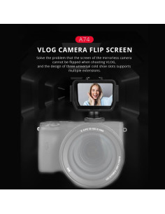 Cámara Vlog Plegable NovelGoal con Pantalla Espejo y 3 Zapatas Frías 2