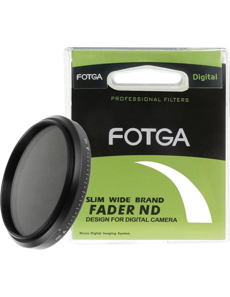 Filtro ND Variable Fotga 82mm Ajustable ND2 a ND400 Vidrio Óptico
