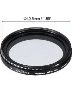 Filtro ND2-400 MECCANIXITY 40.5mm Densidad Neutra Variable 2