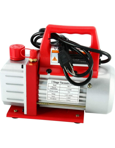 Bomba de vacío YaeKoo 1/4HP 3CFM con manómetro y mangueras