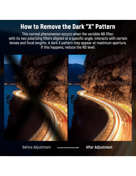 Filtro ND Variable 82mm NEEWER 2 en 1 CPL y ND32 Magnético