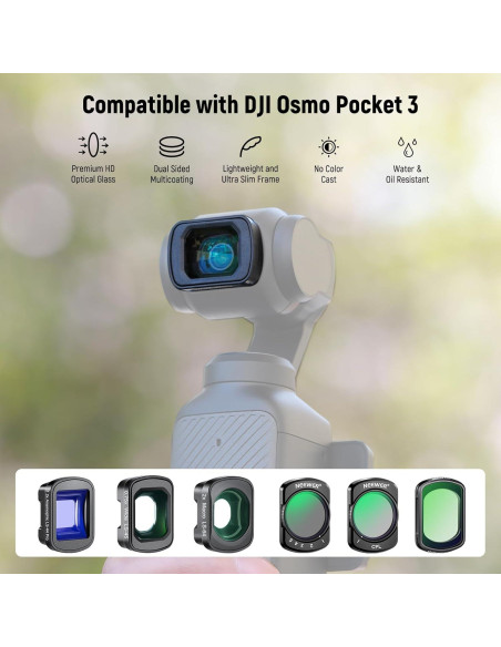 Kit de Filtros y Lentes NEEWER para DJI Osmo Pocket 3 Kit de Filtros y Lentes NEEWER para DJI Osmo Pocket 3
