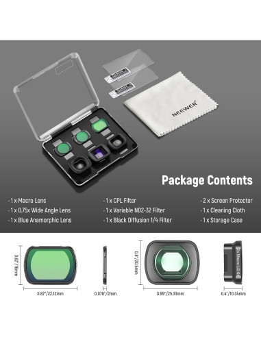 Kit de Filtros y Lentes NEEWER para DJI Osmo Pocket 3