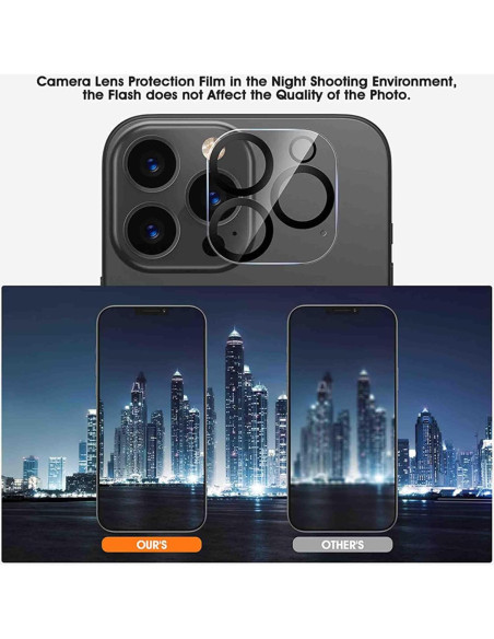 Protector de Lente de Cámara 3D RAMS para iPhone 14 Pro Max