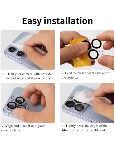 Protector de Lente de Cámara 3D RAMS para iPhone 14 Pro Max