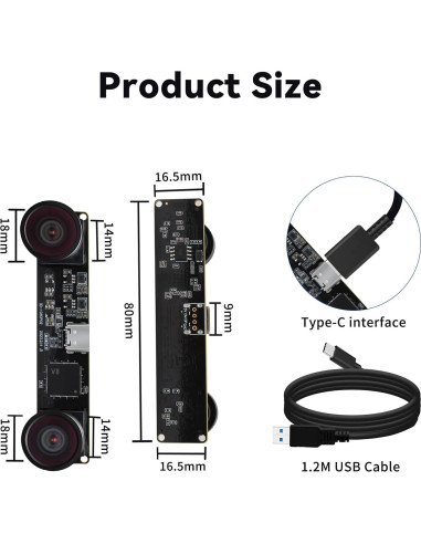 Cámara Estéreo USB Magnolia 4MP 113 1080P 60fps Plug & Play