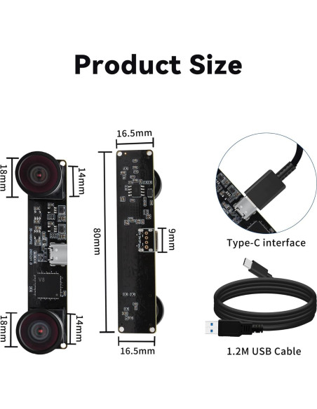 Cámara Estéreo USB Magnolia 4MP 113 1080P 60fps Plug & Play