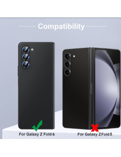 Protector de Lente de Cámara Kanosan para Galaxy Z Fold 6 9H 2
