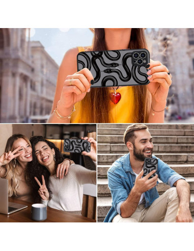 Funda para iPhone 11 Pro Max Ceckooty Serpiente 3D Delgado