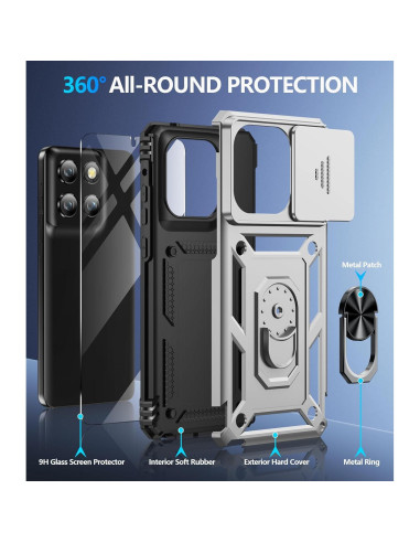 Funda Taisairu para Motorola Moto G Stylus 5G 2025 Plata