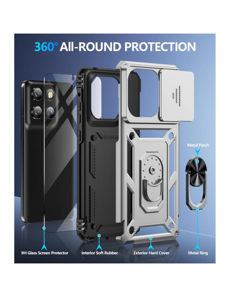 Funda Taisairu para Motorola Moto G Stylus 5G 2025 Plata Funda Taisairu para Motorola Moto G Stylus 5G 2025 Plata