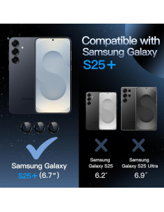 Protector de Lente de Cámara JETech para Samsung Galaxy S25+ 5G 2