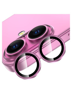 Protector de Lente de Cámara YWXTW para iPhone 16/16 Plus Rosa