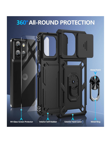 Funda Taisairu para Motorola Moto G Power 5G 2025 - Negro