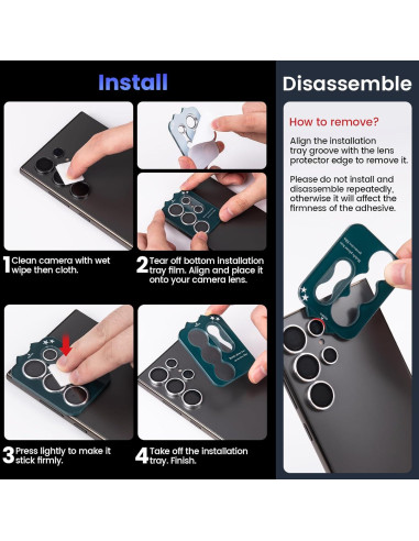 Protector de Lente de Cámara Tensea para Samsung S25 Ultra 9H