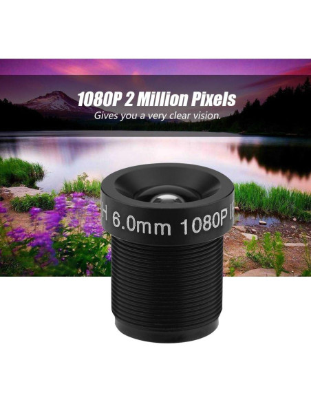 Lente de Cámara CCTV Diyeeni 6mm 2MP Visión Nocturna IR