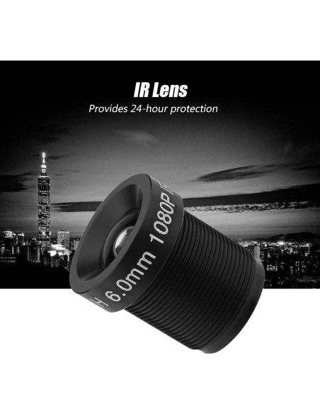 Lente de Cámara CCTV Diyeeni 6mm 2MP Visión Nocturna IR