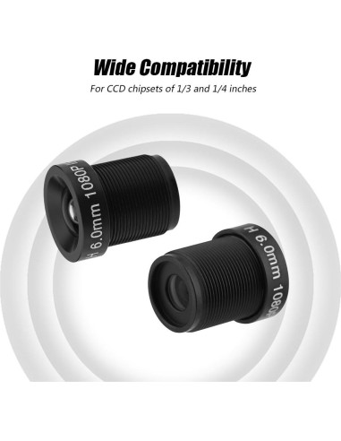 Lente de Cámara CCTV Diyeeni 6mm 2MP Visión Nocturna IR