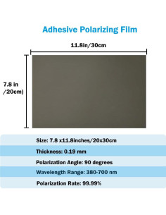 Hojas de Película Polarizada Adhesiva 20x30cm 2 PCS RENIAN 2