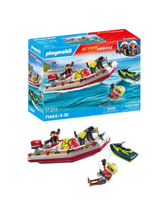 Barco de Bomberos Playmobil 71464 con Scooter Acuático