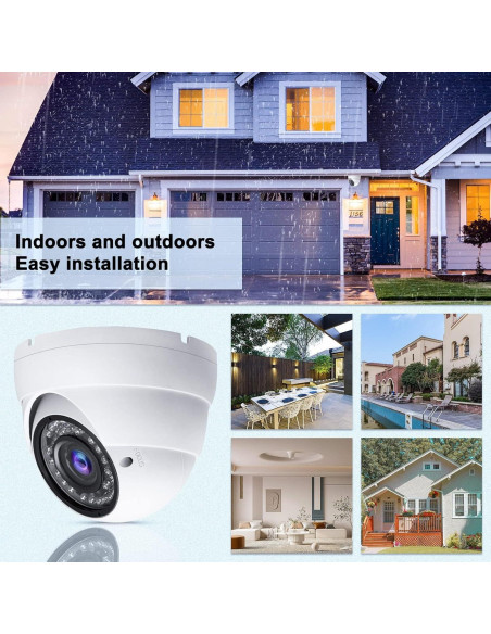 Cámara CCTV Analógica Anpviz 1080P HD Domo 4-en-1 2.8-12mm