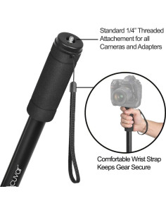 Monopod de Cámara Acuvar 162 cm con Correa y 4 Secciones 2