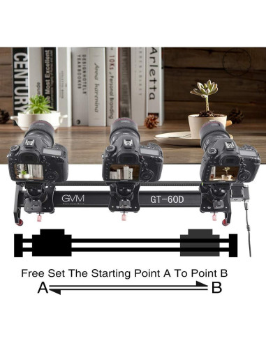 Deslizador de Cámara Motorizado GVM 68cm con Time-Lapse