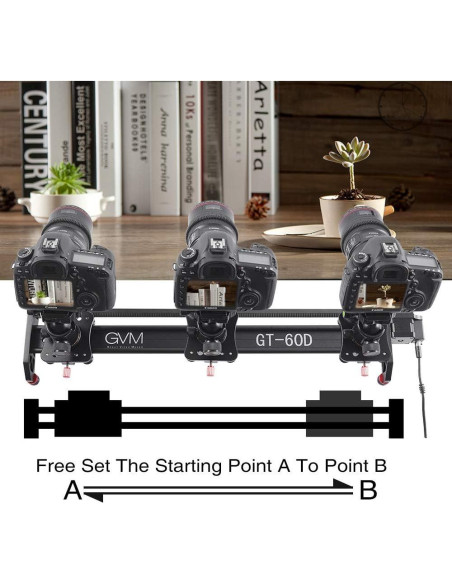 Deslizador de Cámara Motorizado GVM 68cm con Time-Lapse