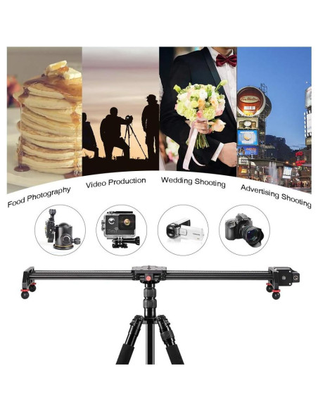 Deslizador de Cámara Motorizado GVM 68cm con Time-Lapse