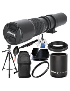 Lente Telefoto 500mm f/8.0 Ultimaxx para Canon + Accesorios