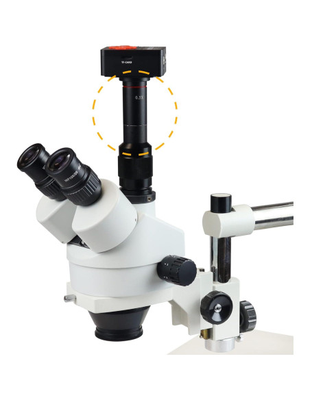 Adaptador C-Mount 0.5x Parco Scientific para Microscopio Trinocular