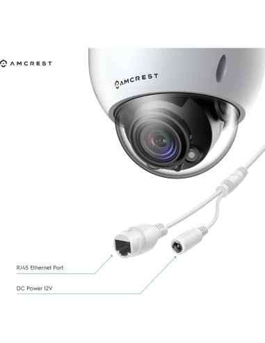 Cámara IP Dome Amcrest 8MP 4K AI PoE, Zoom Óptico 5X, IP67
