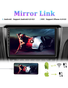 Estéreo de Coche Android OiLiehu 10.1" Doble Din GPS Bluetooth 2