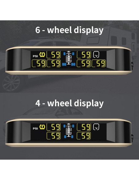 Monitoreo de Presión Neumáticos B-Qtech T601 Solar 6 Sensores