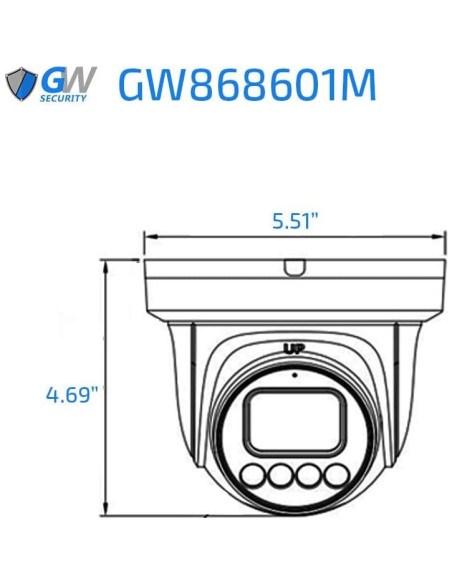 Cámara de Seguridad IP 4K GW Security 8MP Lente Motorizada 5X Cámara de Seguridad IP 4K GW Security 8MP Lente Motorizada 5X