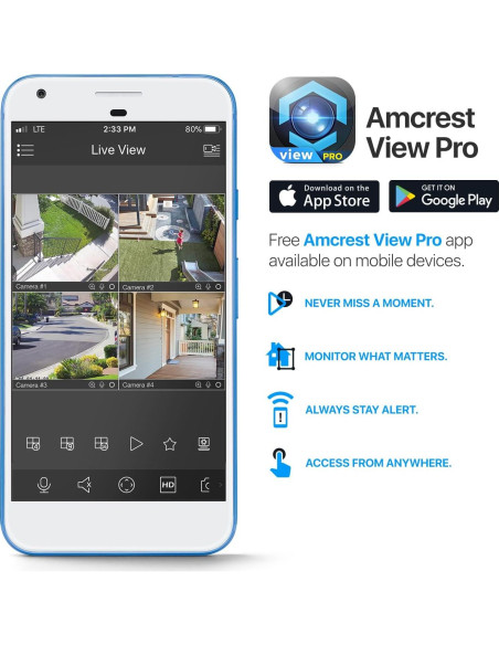Cámara IP PoE Amcrest 5MP con Zoom Óptico 5X y AI Cámara IP PoE Amcrest 5MP con Zoom Óptico 5X y AI