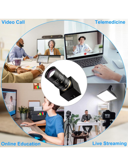 Webcam USB Hotpet 1080P Lente Varifocal 5-50mm 2MP Webcam USB Hotpet 1080P Lente Varifocal 5-50mm 2MP